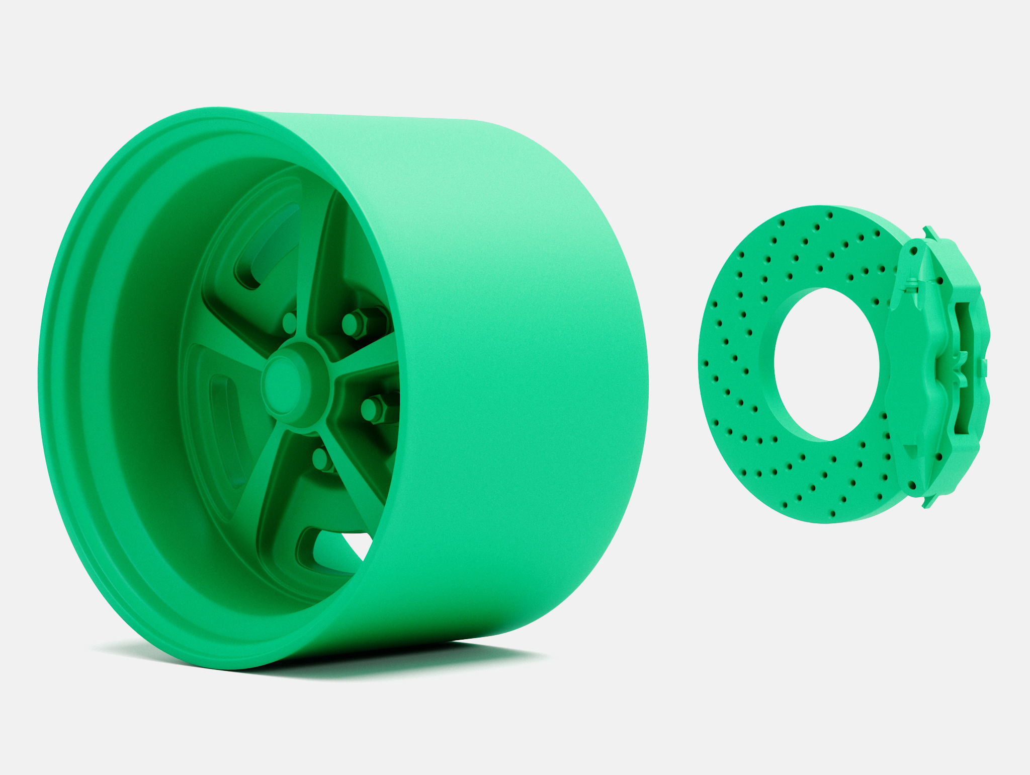 15x10 Magnum 500 Wheel and Brake 3D print model_3