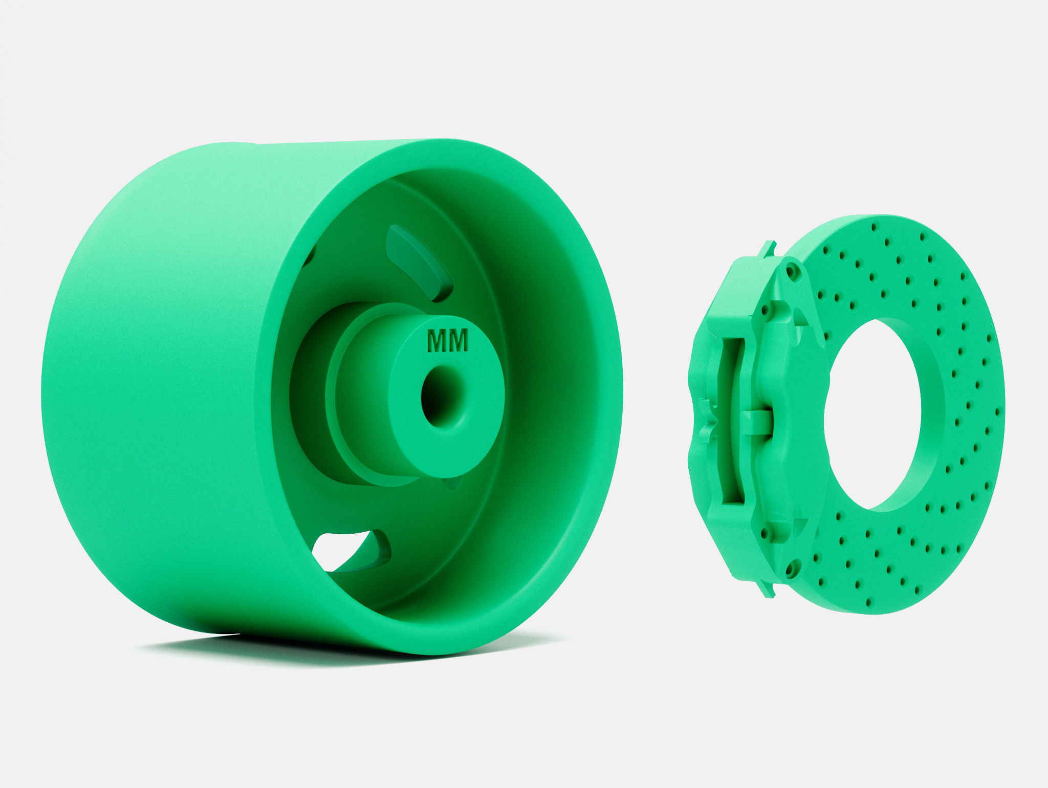 15x10 Magnum 500 Wheel and Brake 3D print model_4