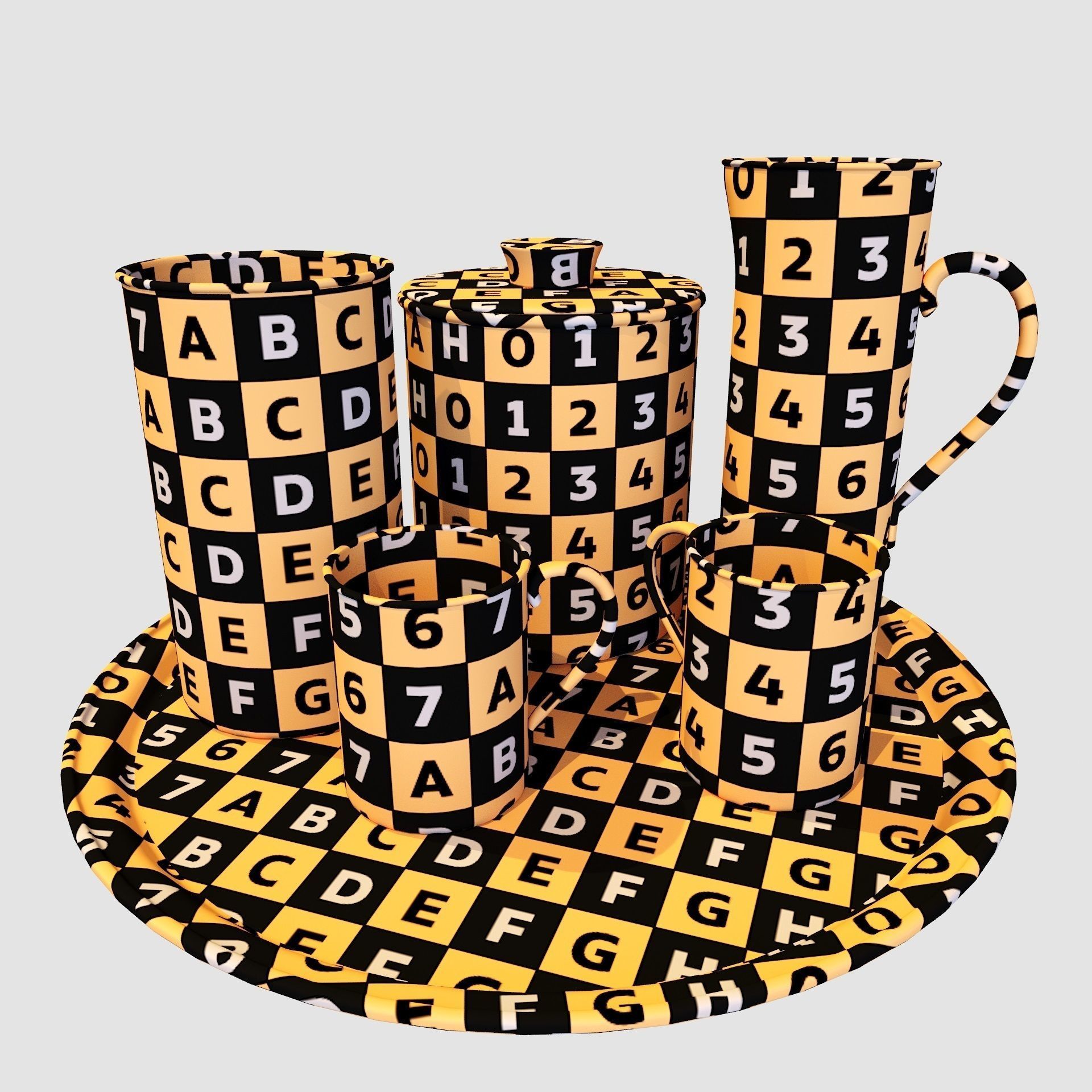 Bartender Tools Set 200 Pitchers 3D model_10