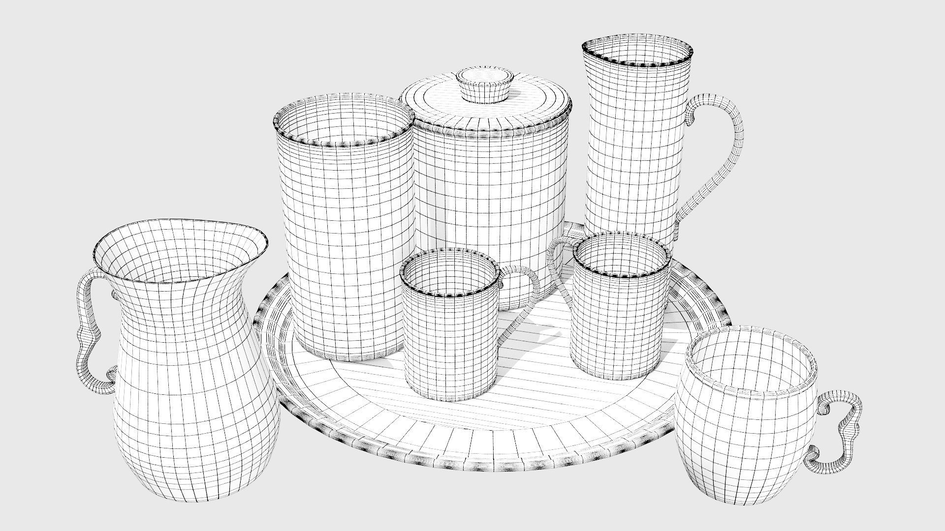 Bartender Tools Set 200 Pitchers 3D model_3