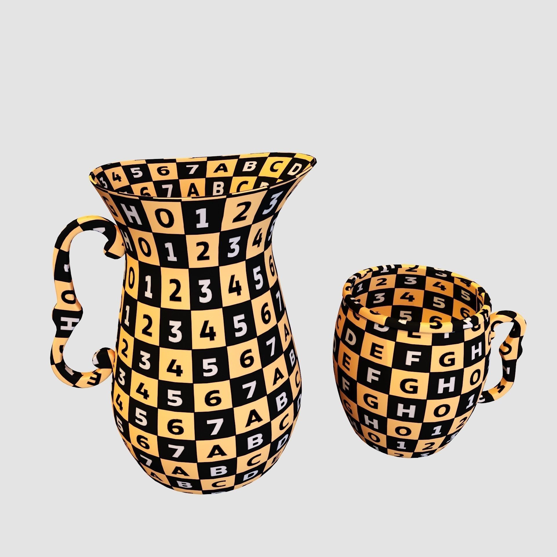 Bartender Tools Set 200 Pitchers 3D model_7