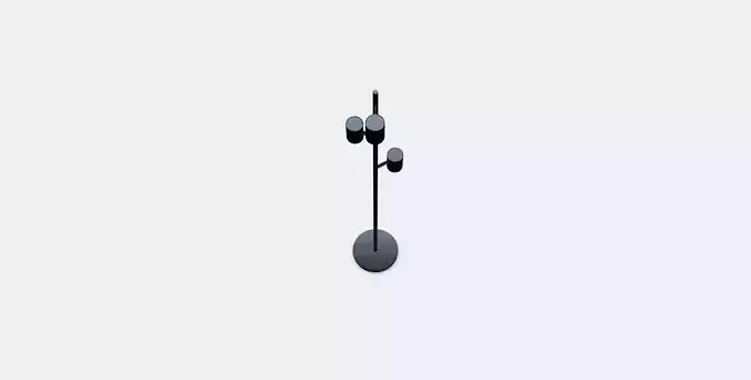 NYMANE floor lamp with 3 spotlights Low-poly 3D model