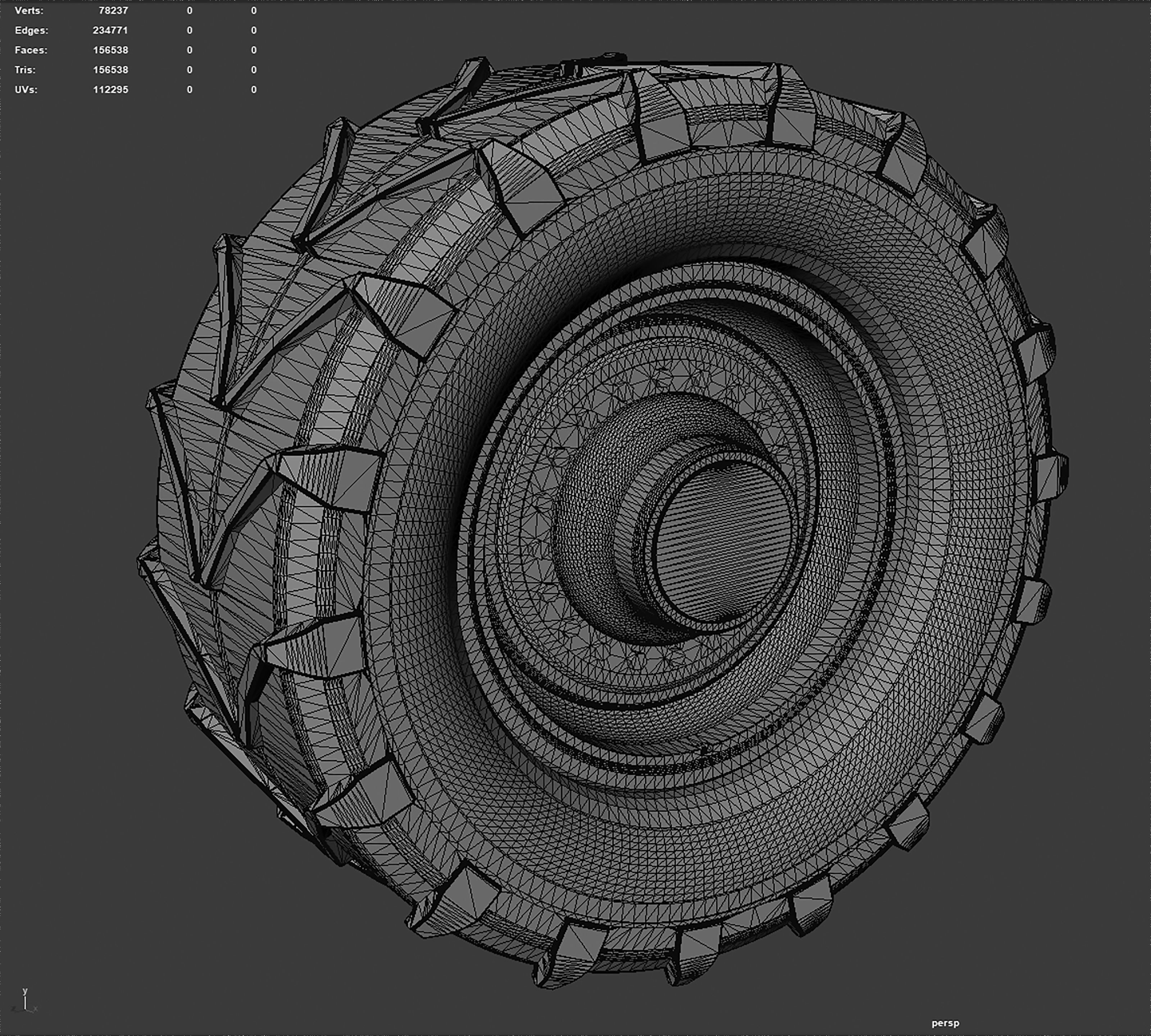 Heavy-Duty Tractor Tire 3D print model_9