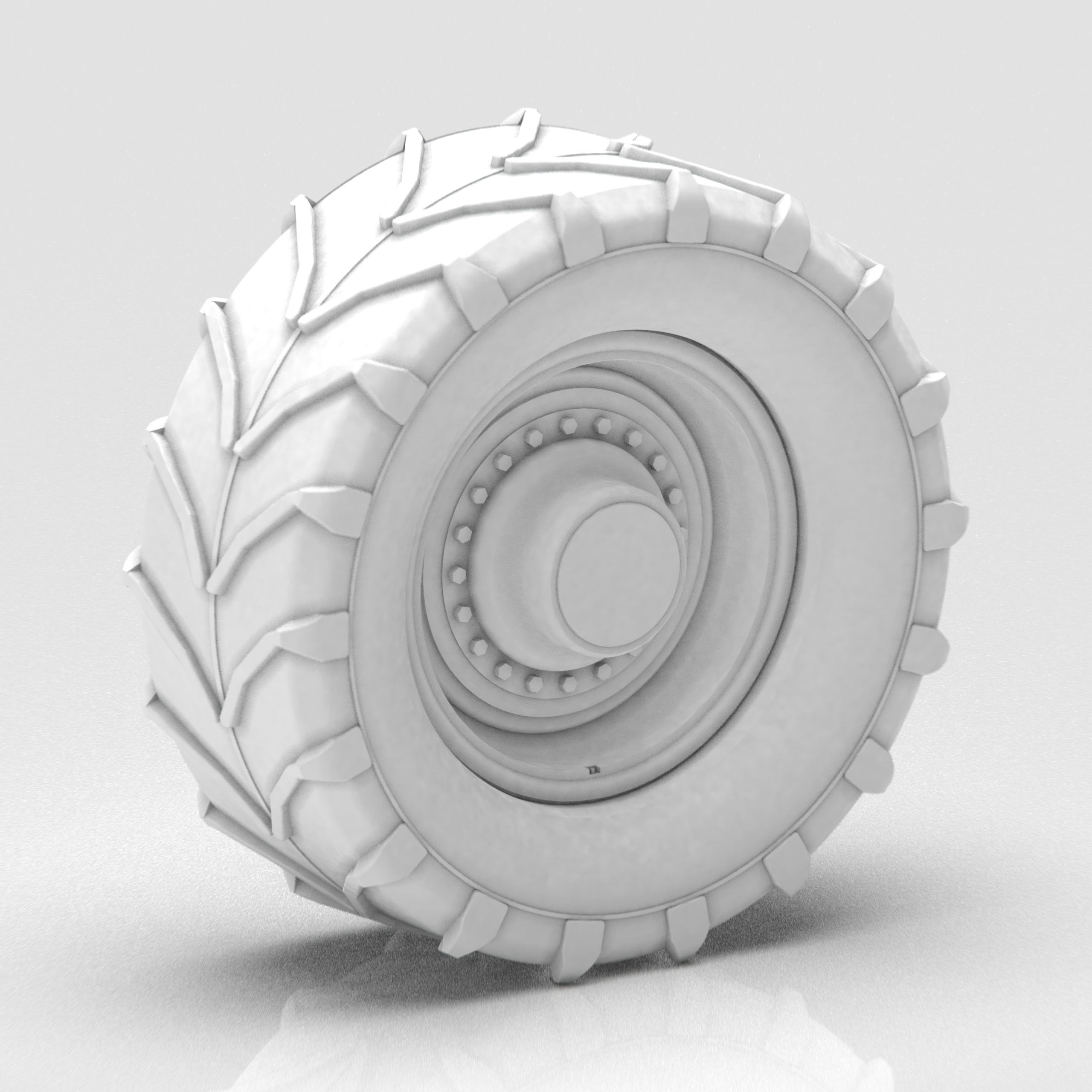Heavy-Duty Tractor Tire 3D print model_8