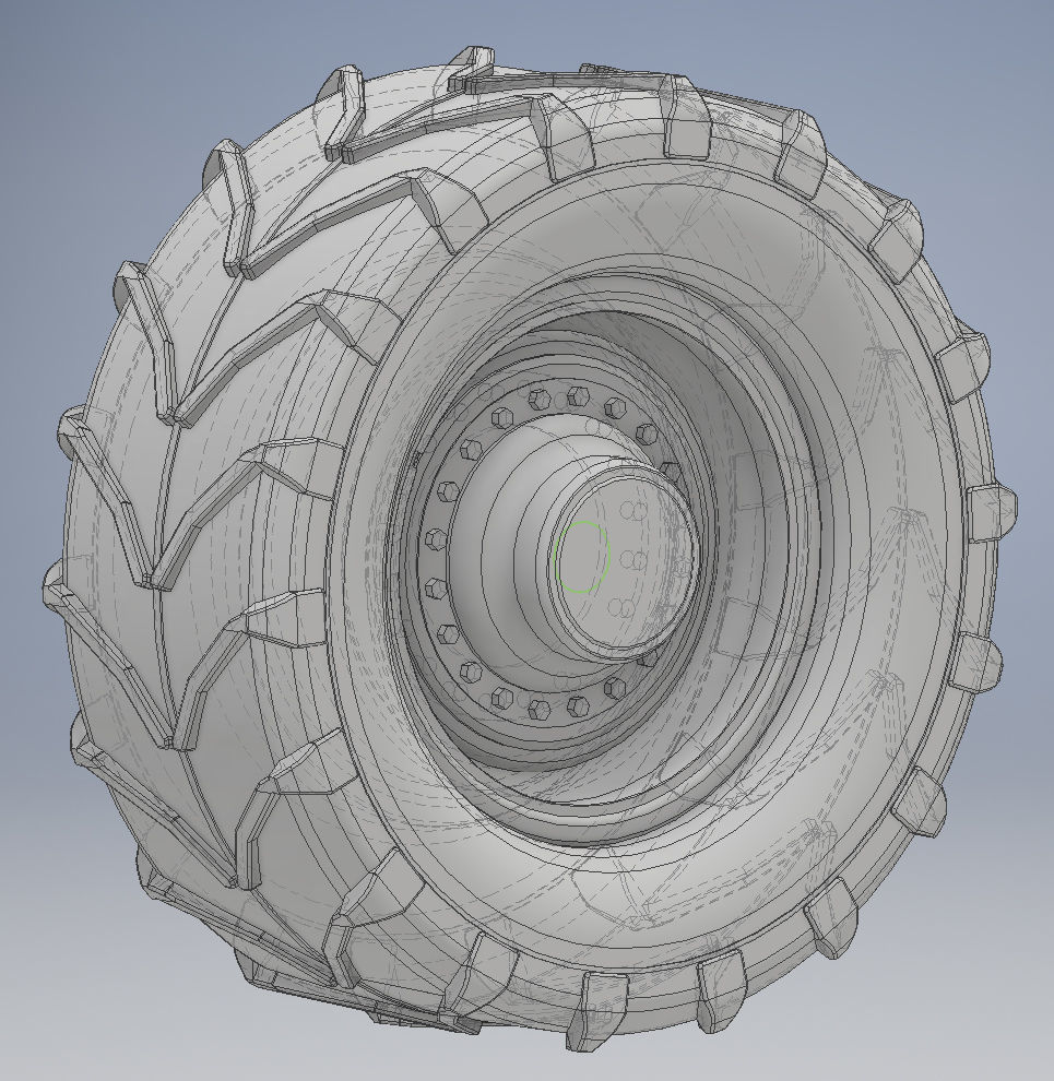 Heavy-Duty Tractor Tire 3D print model_3