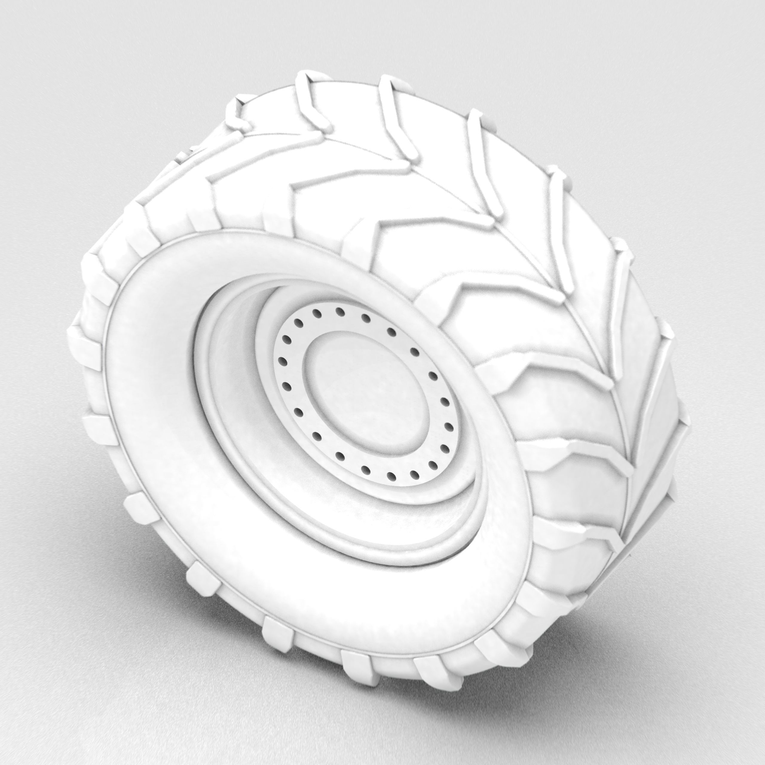 Heavy-Duty Tractor Tire 3D print model_7