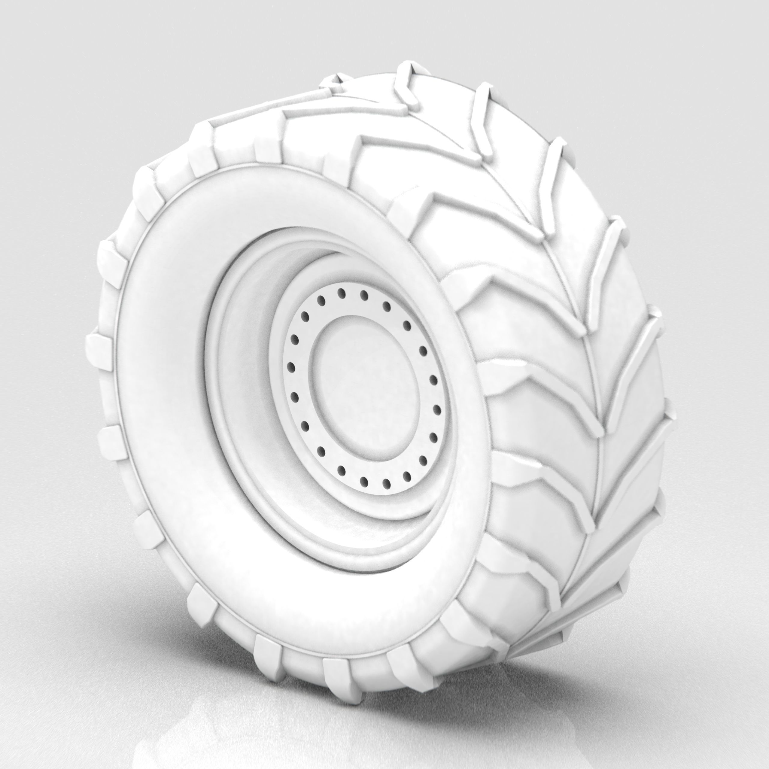 Heavy-Duty Tractor Tire 3D print model_5