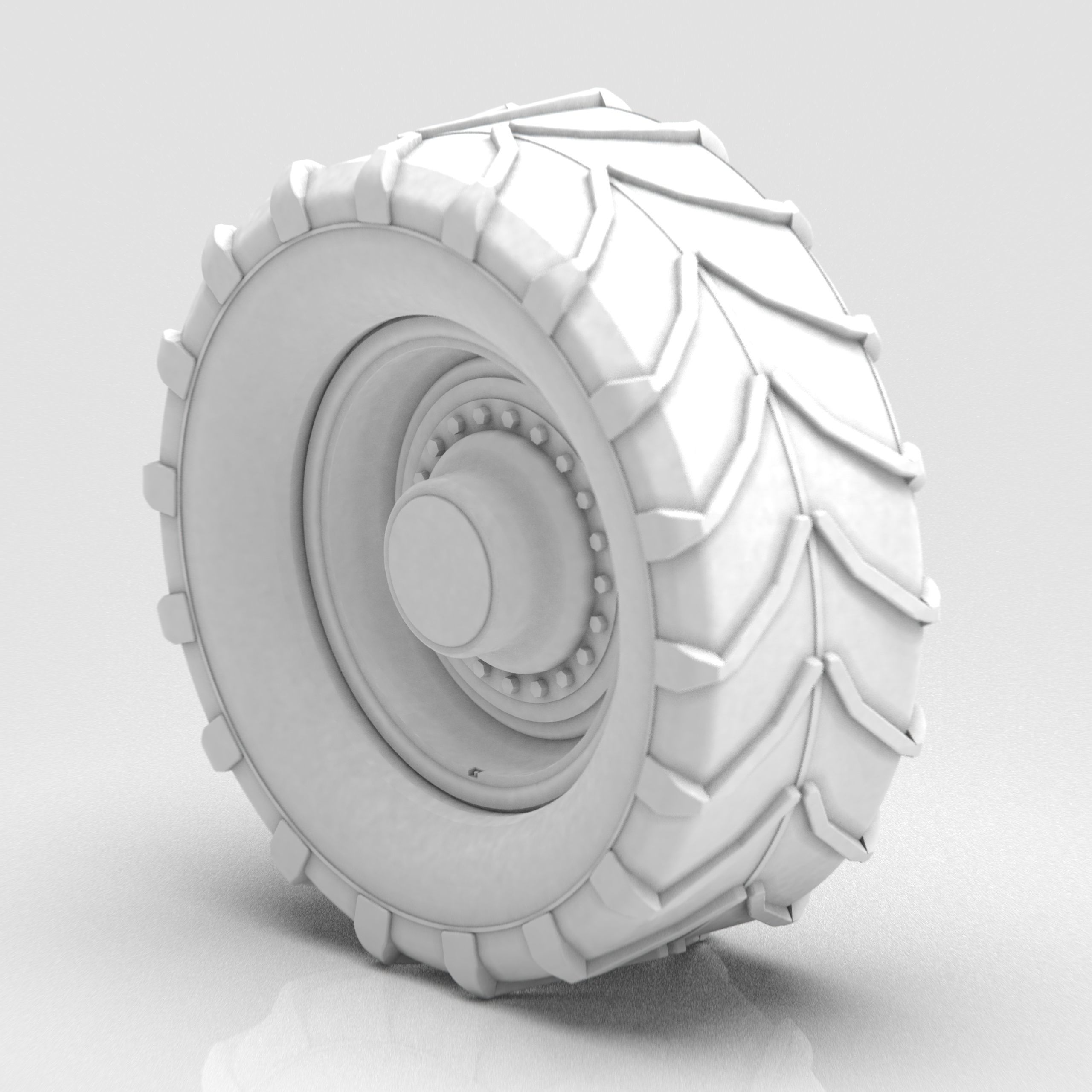 Heavy-Duty Tractor Tire 3D print model_6