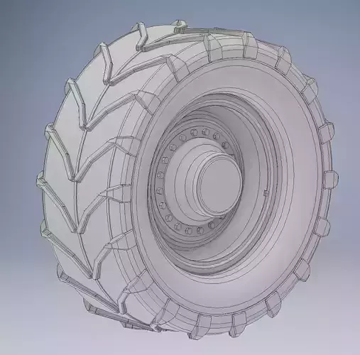Heavy-Duty Tractor Tire  3D print model