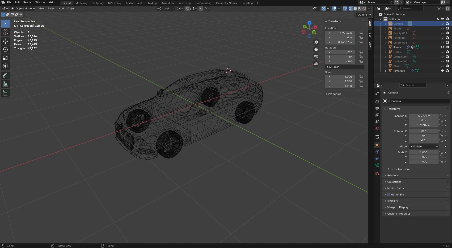 Low Poly Sports Car 2 Free low-poly 3D model_4