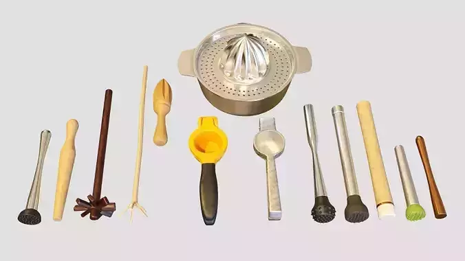 Bartender Tools Set 200 Squeezers Muddlers Juicers