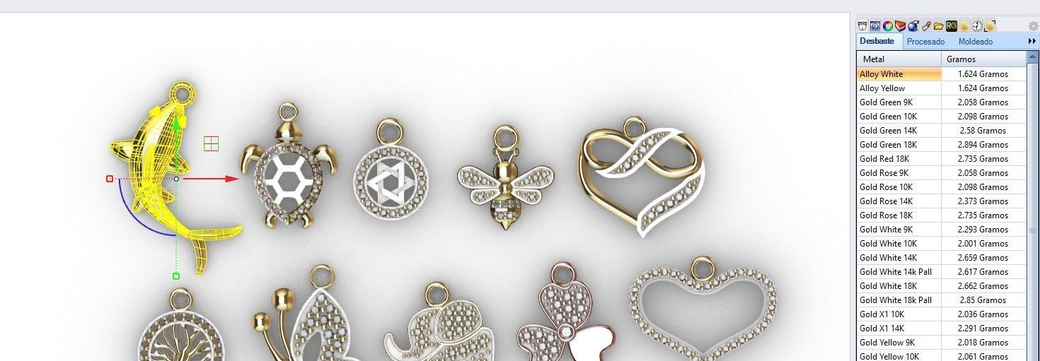 dijes- Colgantes paquete de 10 surtidos -v- 3D print model_14