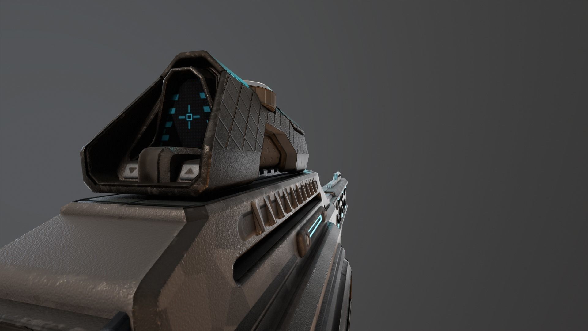 Sci-Fi Assault Rifle Low-poly 3D model_18
