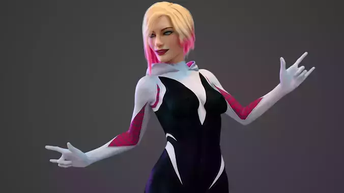 Spider-Gwen - Emma Stone 3D model
