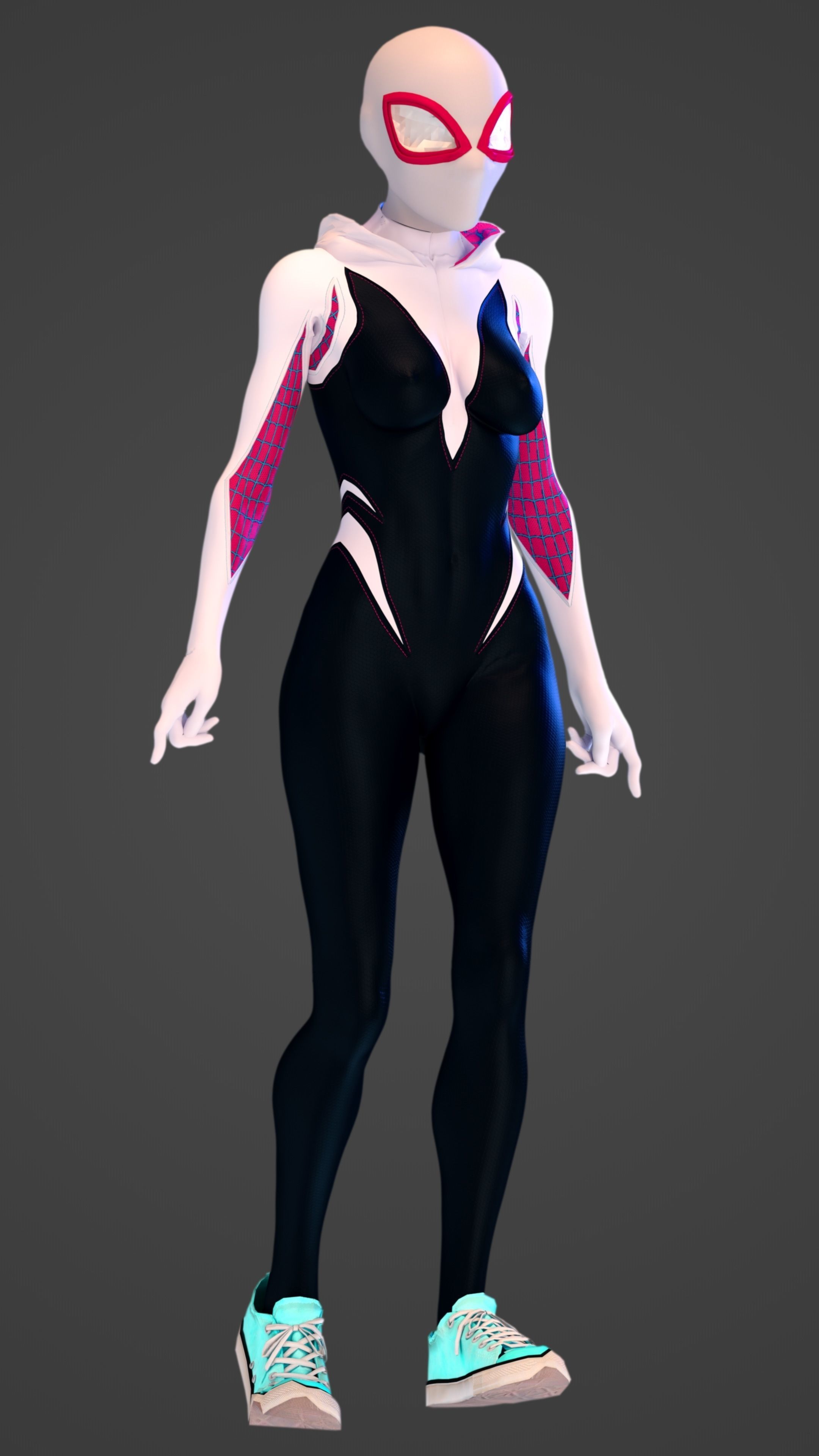 Spider-Gwen - Emma Stone 3D model_21