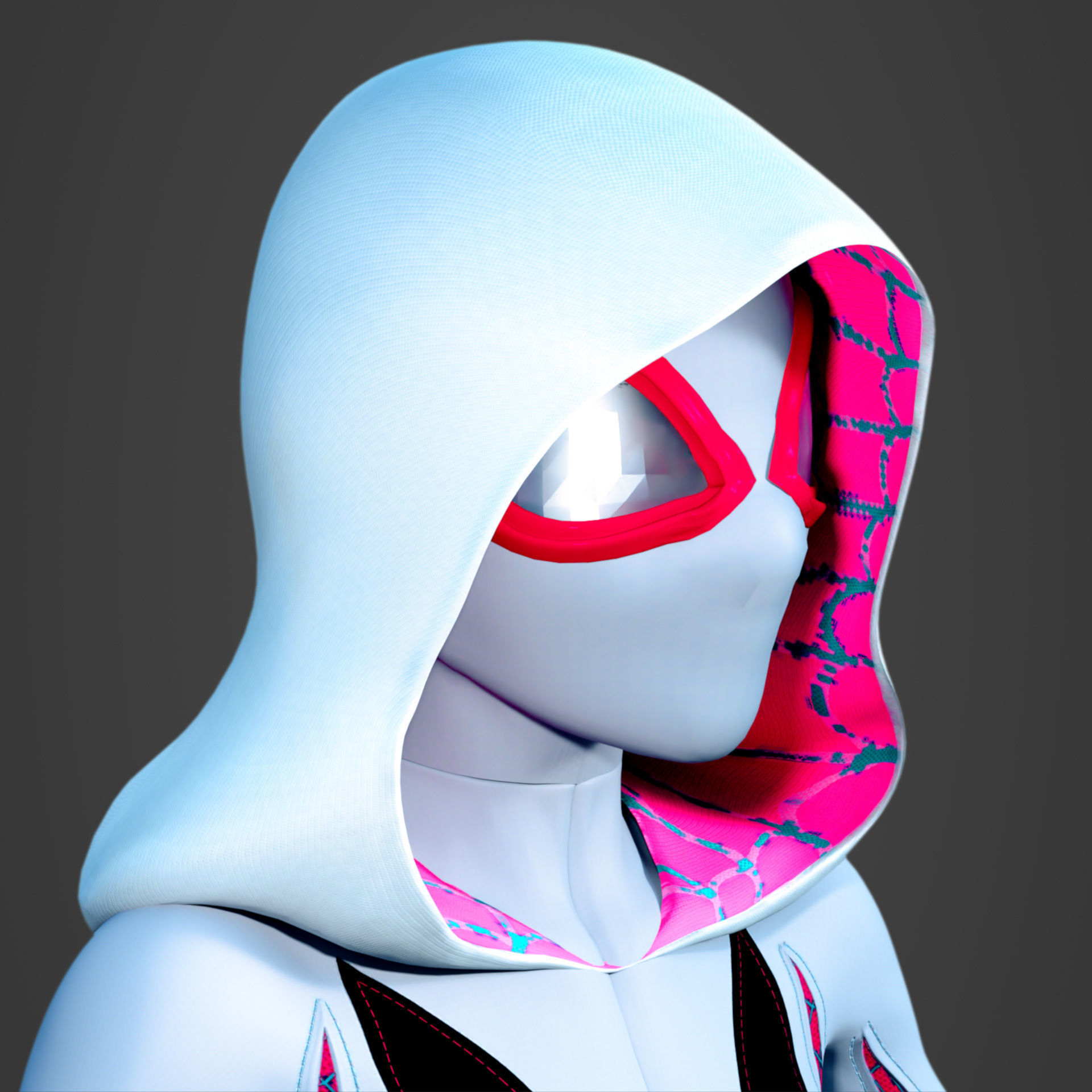 Spider-Gwen - Emma Stone 3D model_15