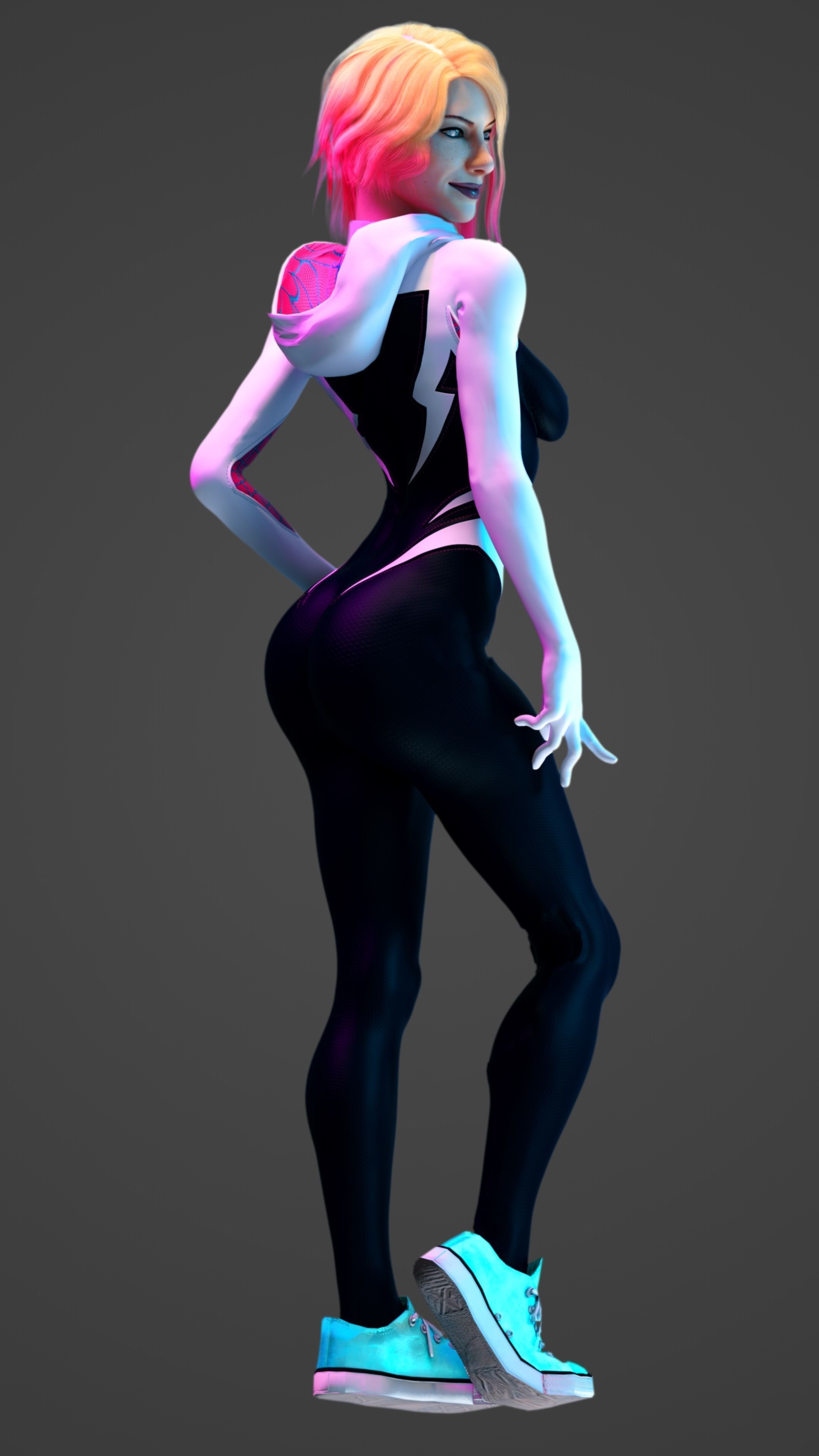 Spider-Gwen - Emma Stone 3D model_18
