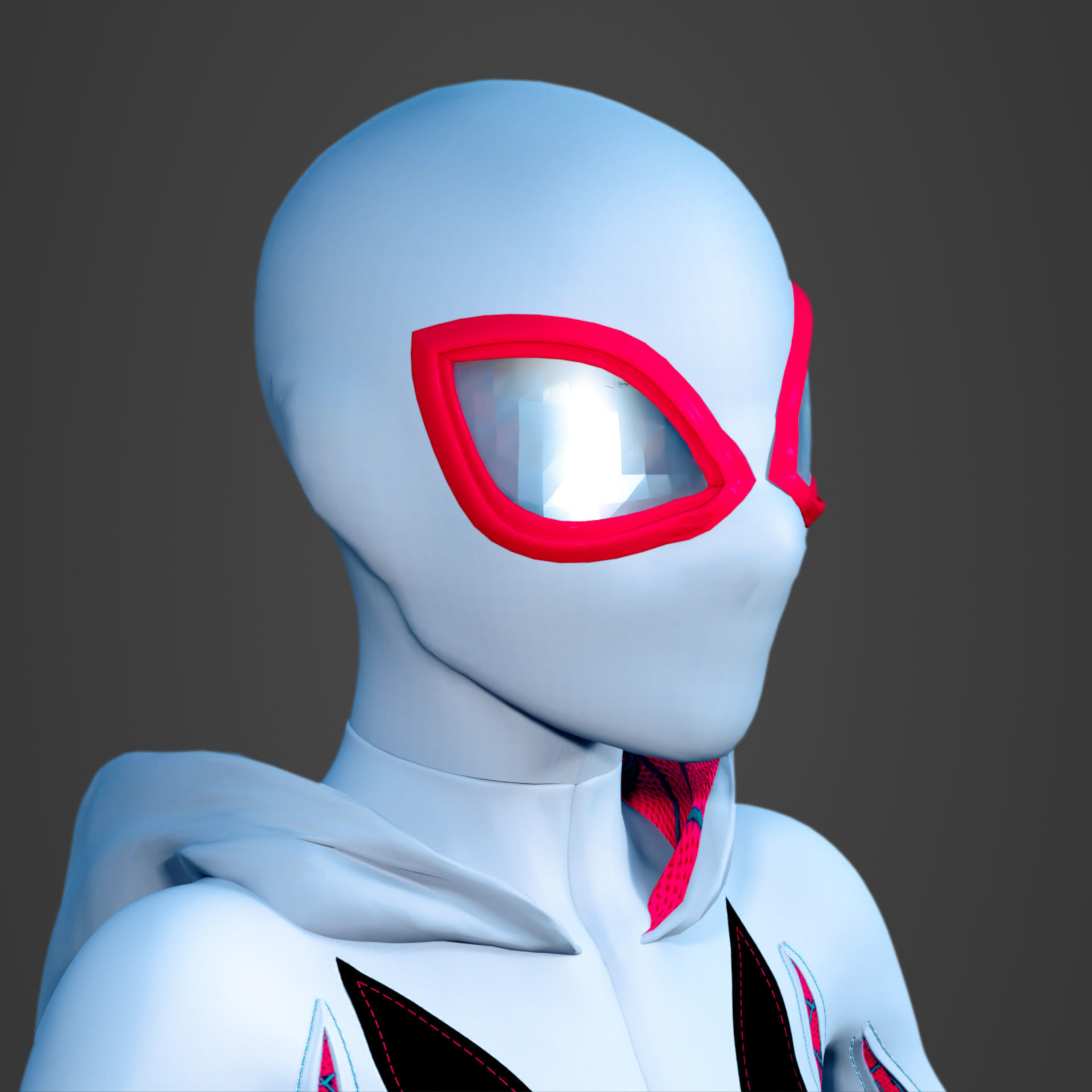 Spider-Gwen - Emma Stone 3D model_13