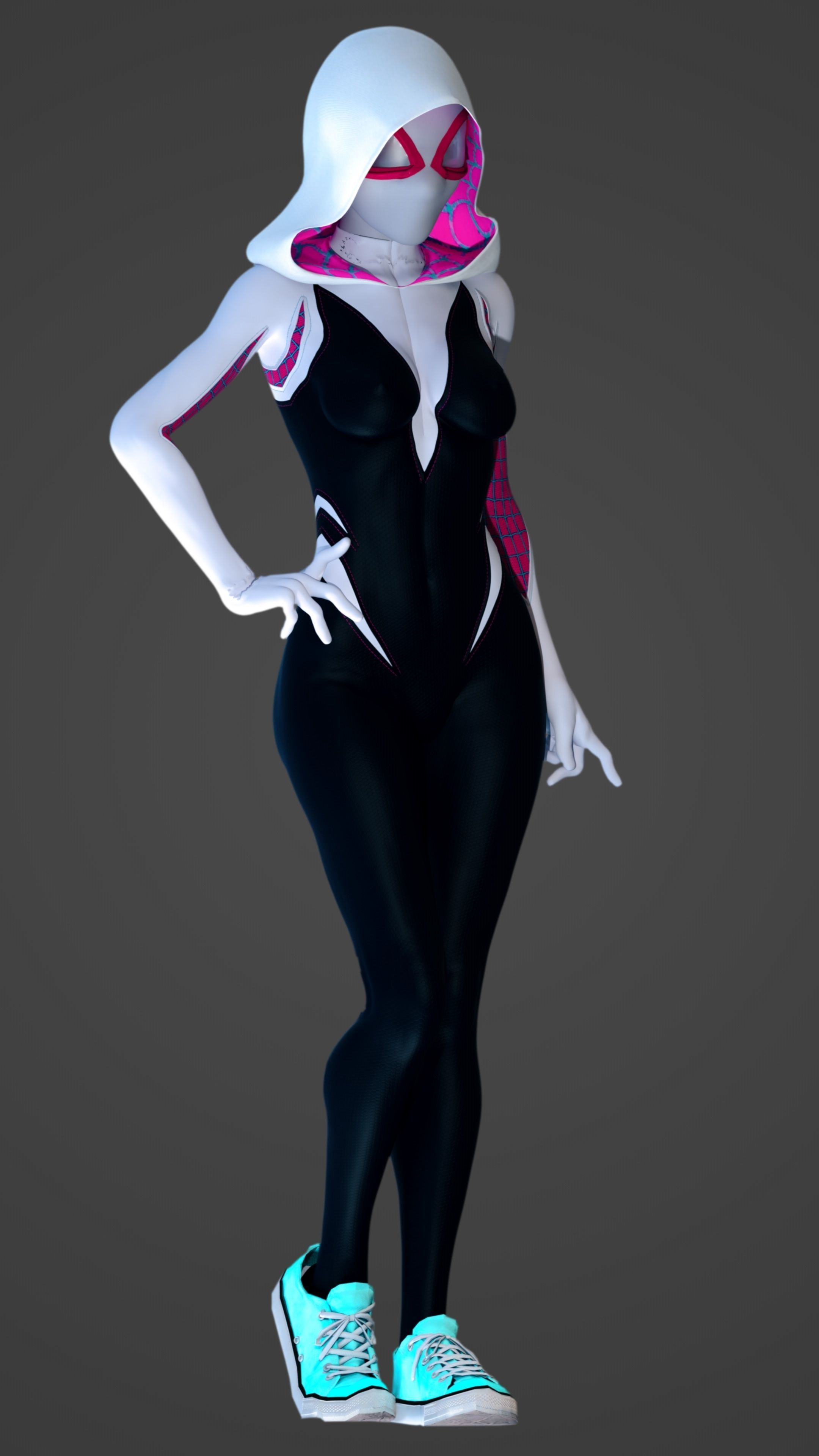 Spider-Gwen - Emma Stone 3D model_20