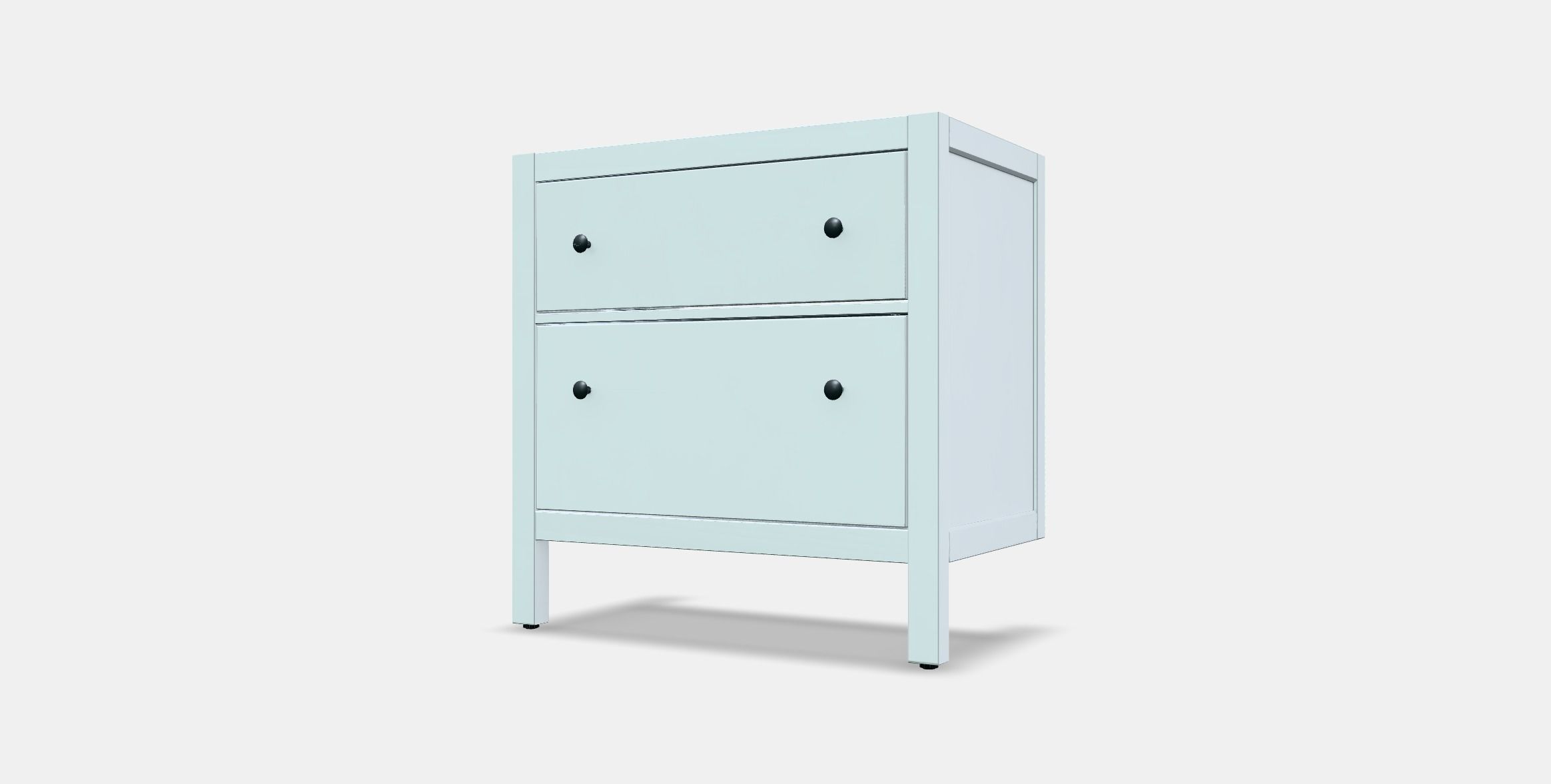 HEMNES washbasin cabinet-2 drawer Low-poly 3D model_12