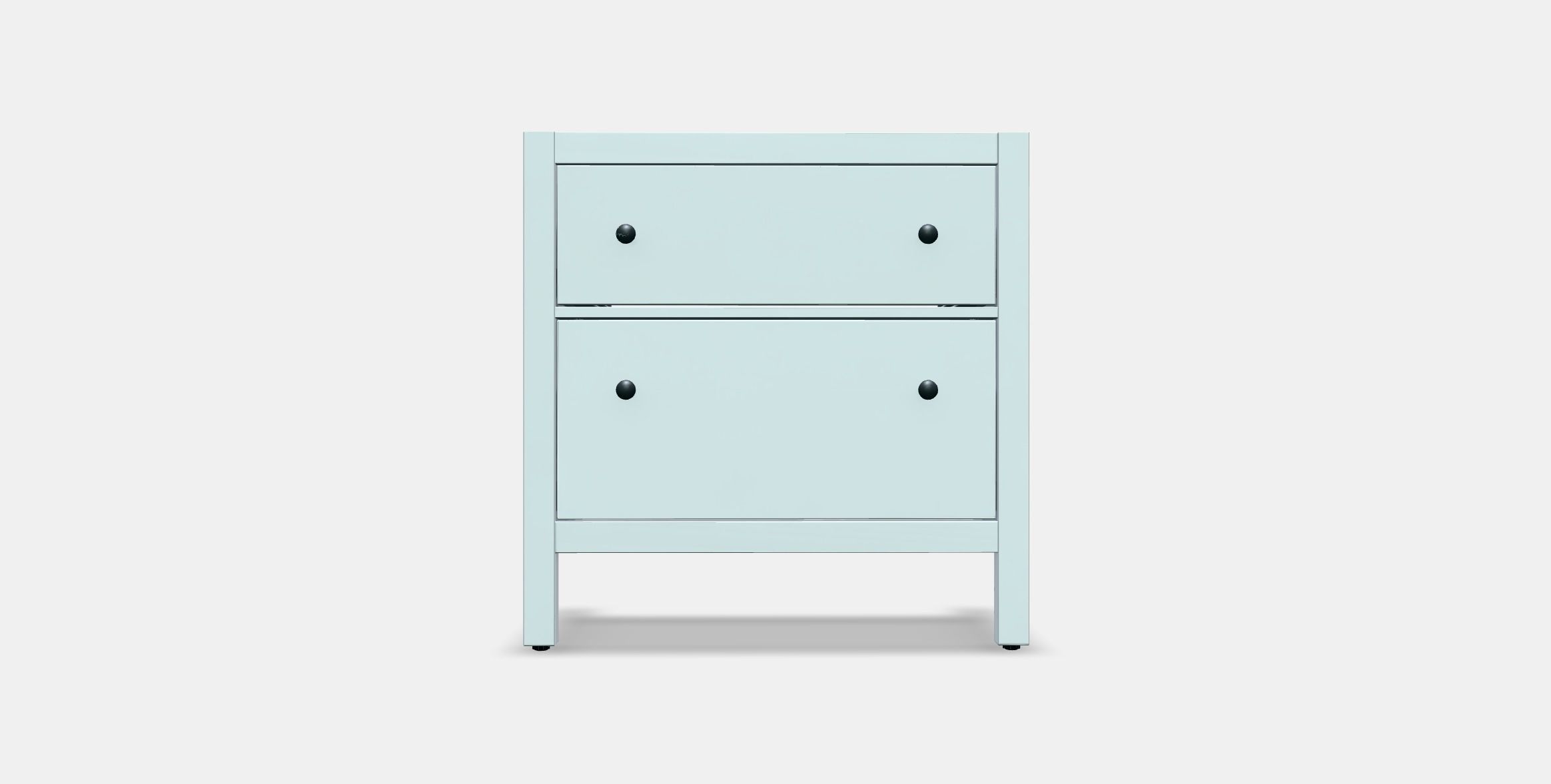 HEMNES washbasin cabinet-2 drawer Low-poly 3D model_10