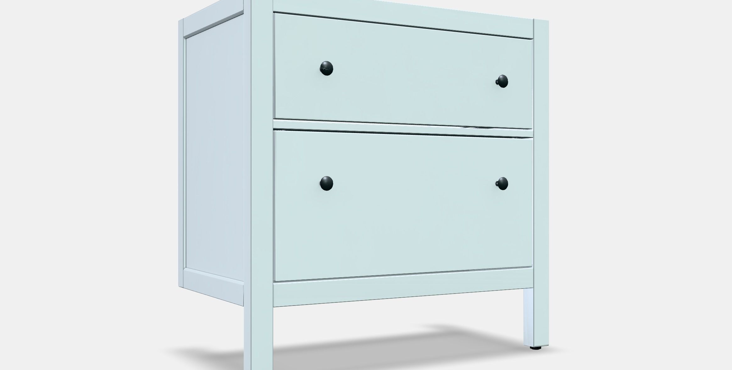 HEMNES washbasin cabinet-2 drawer Low-poly 3D model_8