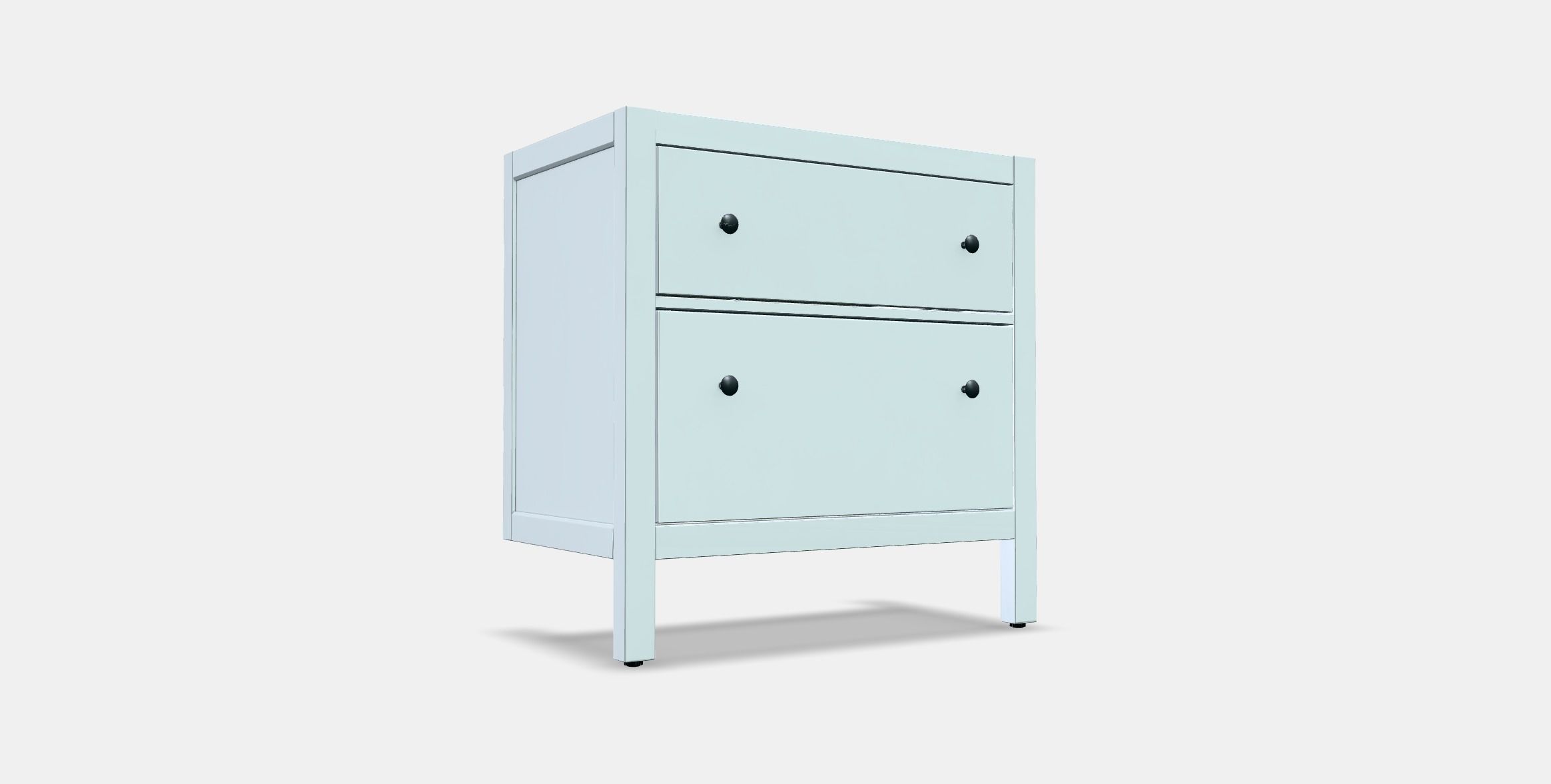 HEMNES washbasin cabinet-2 drawer Low-poly 3D model_2