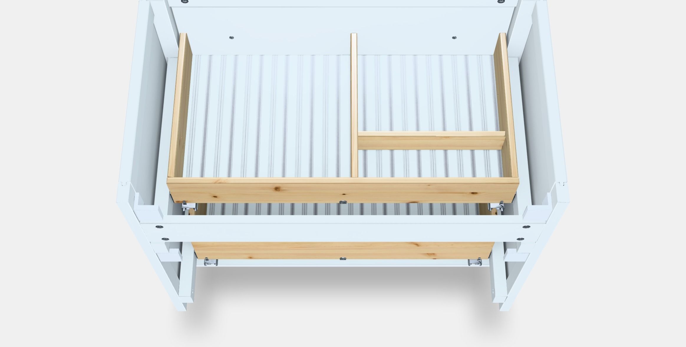 HEMNES washbasin cabinet-2 drawer Low-poly 3D model_3