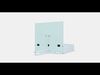 NORBERG wall folding table with storage Low-poly 3D model_1