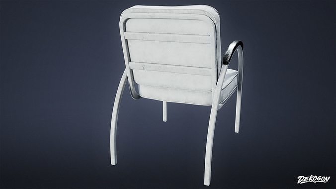 SUBURBS - Chair 19 - LOW POLY AND NANITE Low-poly 3D model 5