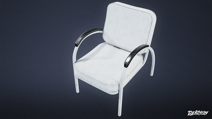 SUBURBS - Chair 19 - LOW POLY AND NANITE Low-poly 3D model 6