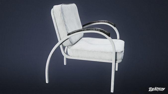 SUBURBS - Chair 19 - LOW POLY AND NANITE Low-poly 3D model 4