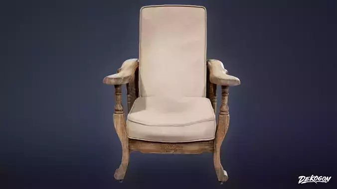 SUBURBS - Chair Cushioned 01 - LOW POLY AND NANITE