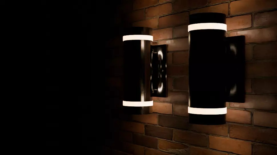 Cylindrical Modern Outdoor Lights Free 3D model