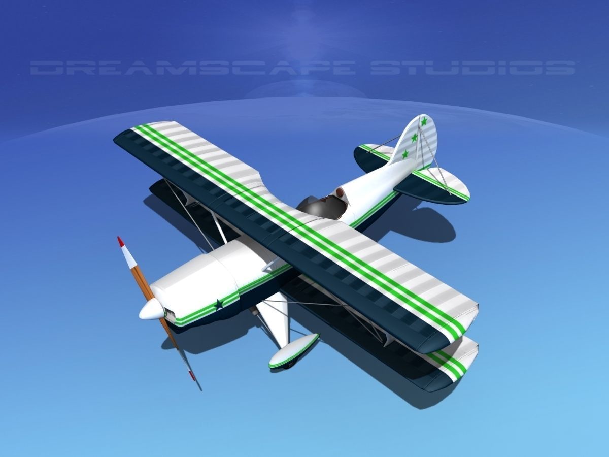 Acro Sport II Biplane 3D model_10