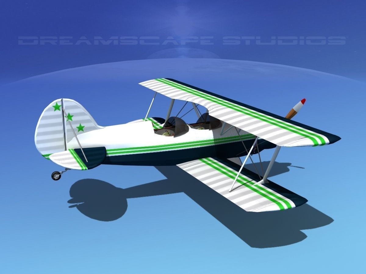 Acro Sport II Biplane 3D model_5