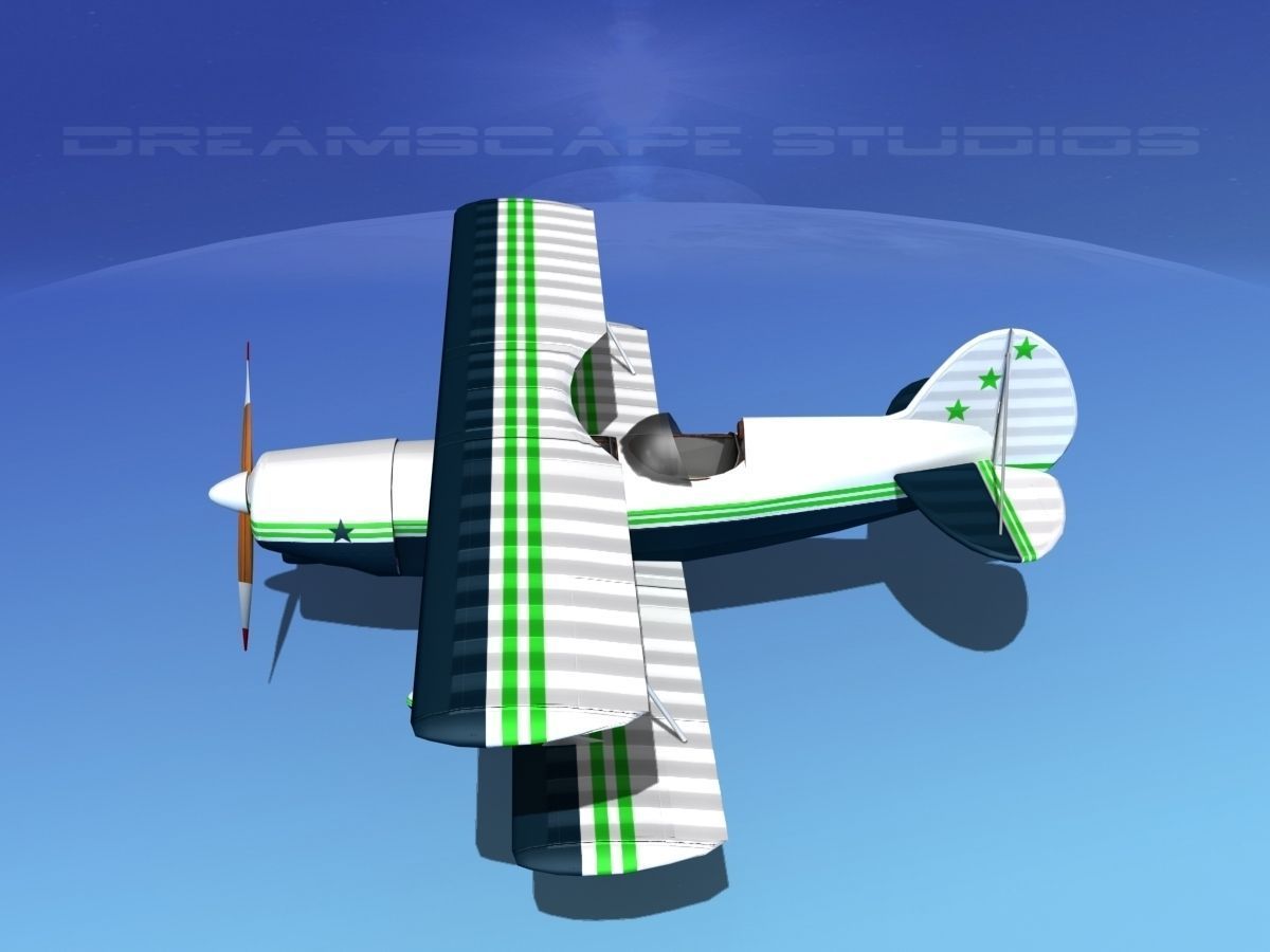 Acro Sport II Biplane 3D model_9