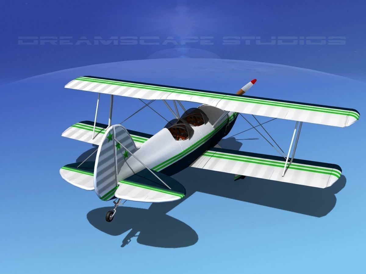 Acro Sport II Biplane 3D model_6