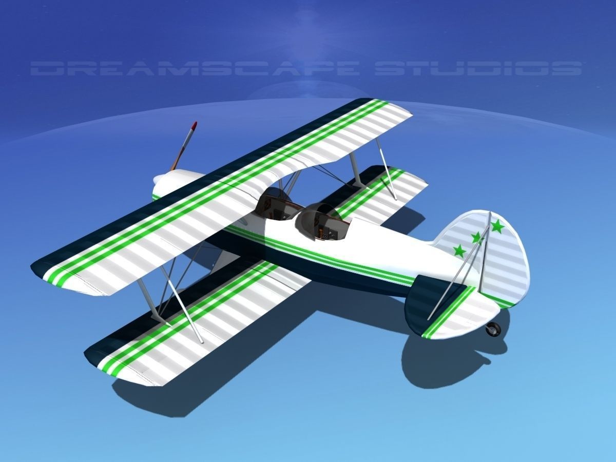 Acro Sport II Biplane 3D model_8