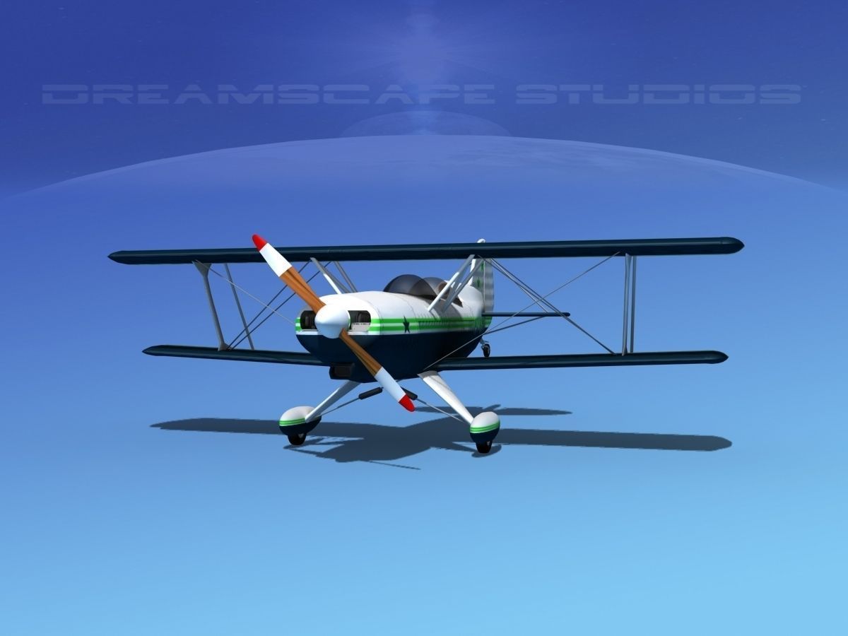 Acro Sport II Biplane 3D model_2