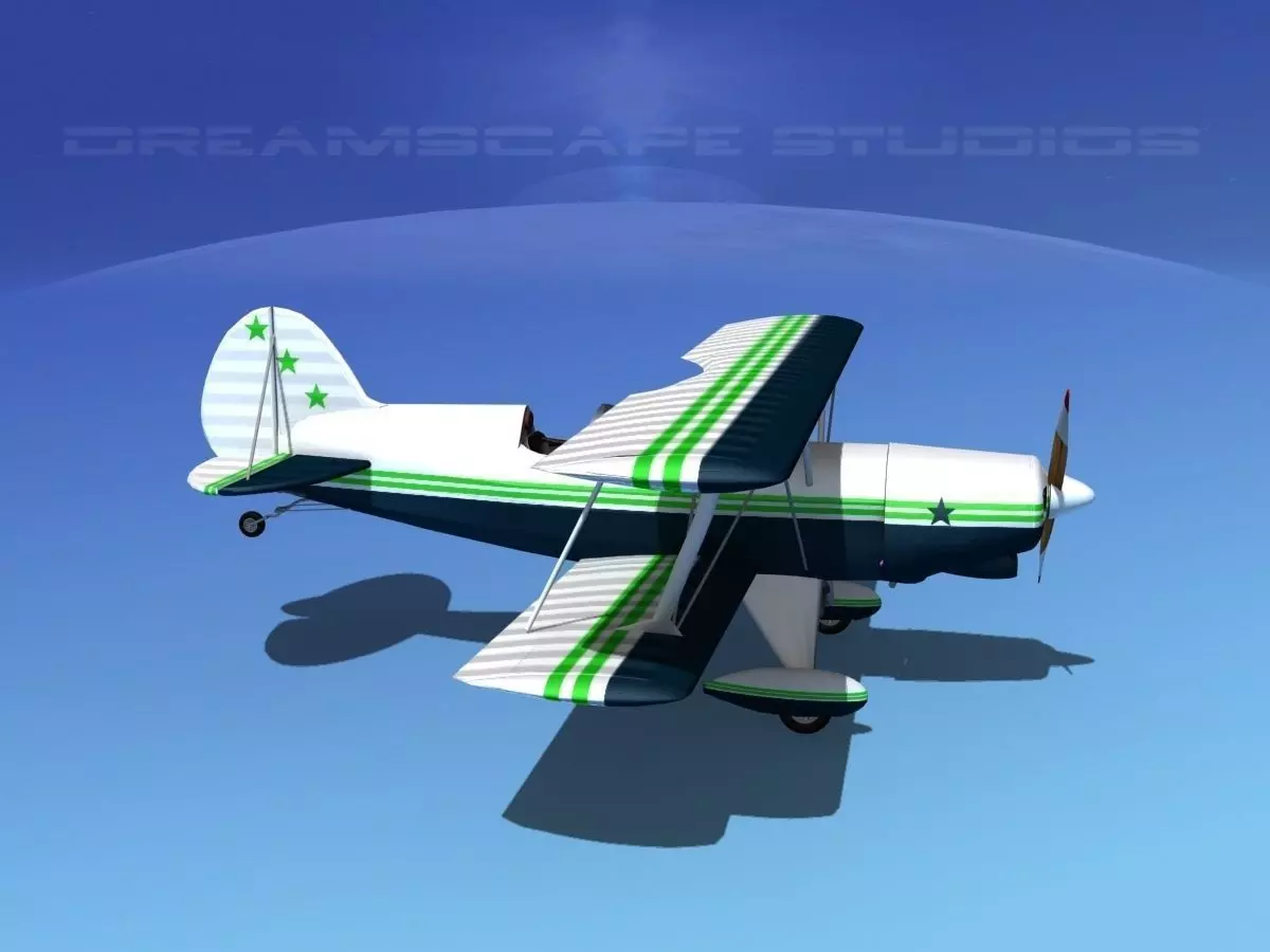 Acro Sport II Biplane 3D model_0