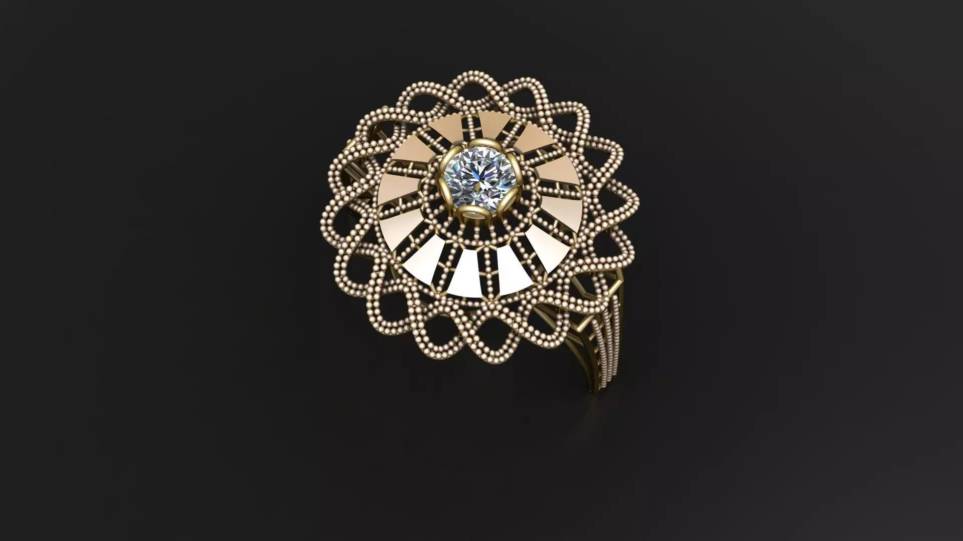 Single Stone Engagement Ring 3D print 3D print model