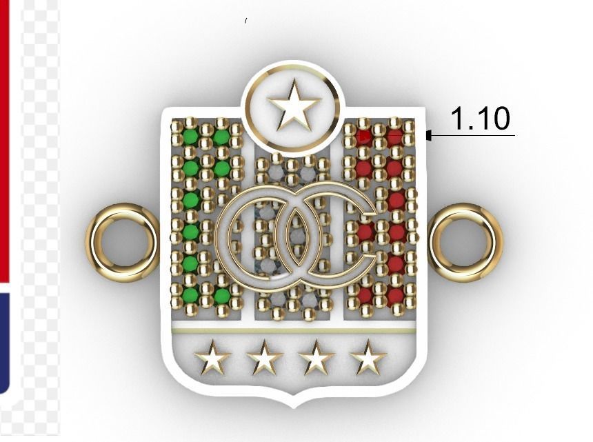 dijes- Colgante de 11 caldas -v- 3D print model_3