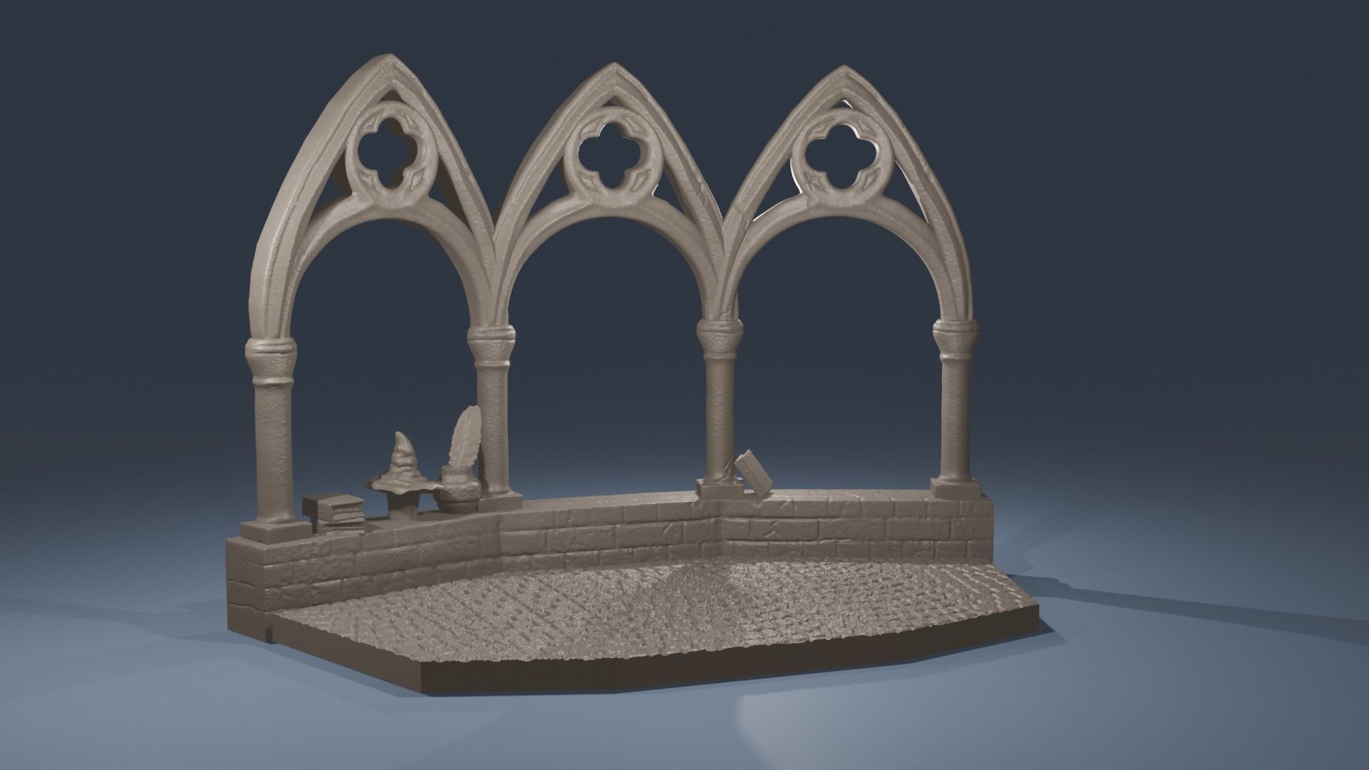 Diorama Harry Potter Funko minis Kinder Joy Egg Wizard Base 3D print model_3