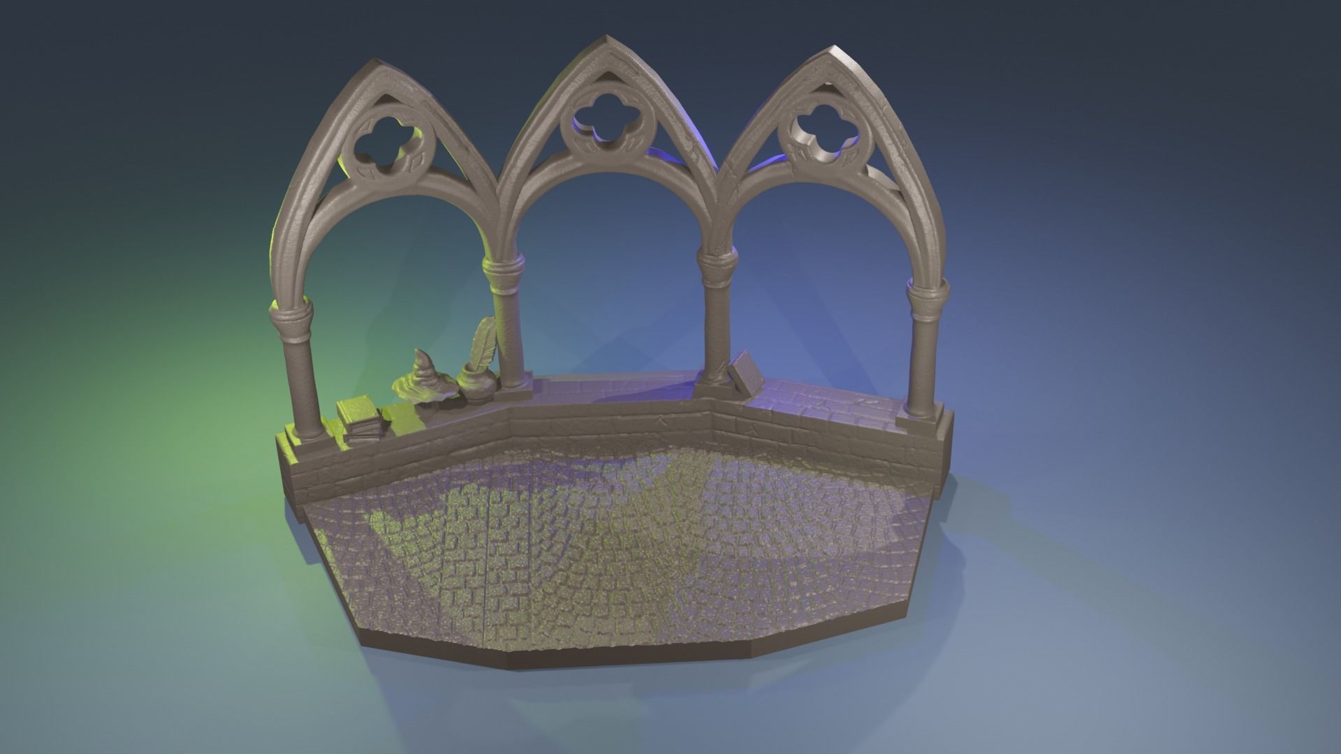 Diorama Harry Potter Funko minis Kinder Joy Egg Wizard Base 3D print model_1