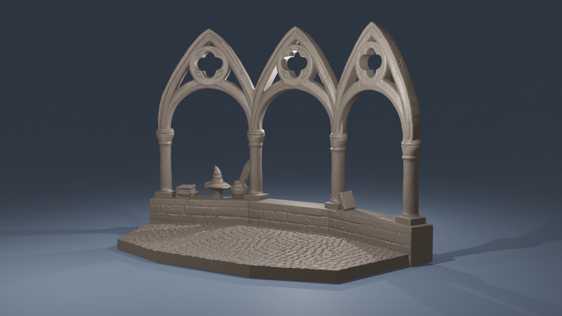 Diorama Harry Potter Funko minis Kinder Joy Egg Wizard Base 3D print model_4