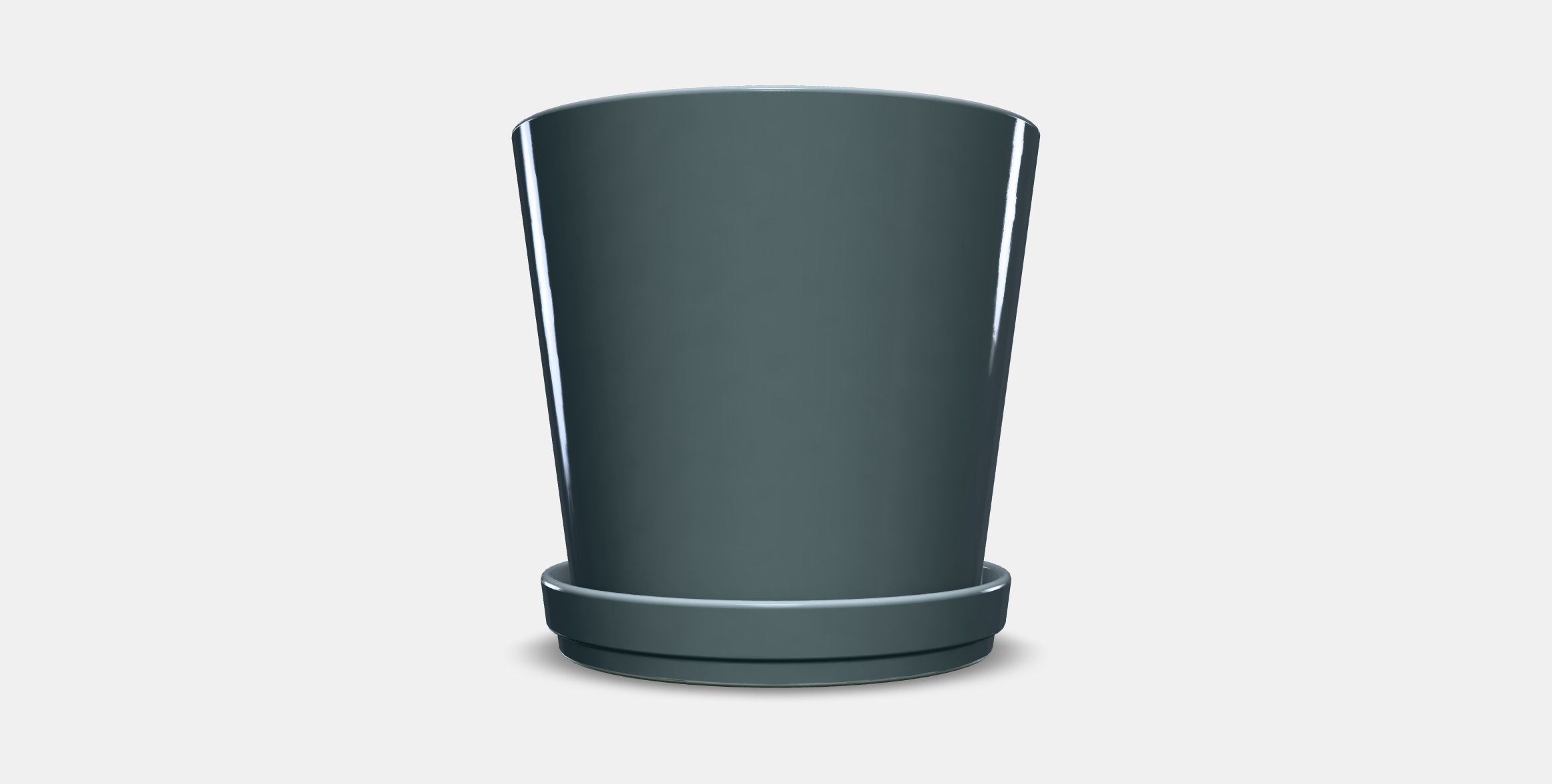 CITRUSFRUKT flower pot with saucer Low-poly 3D model_10