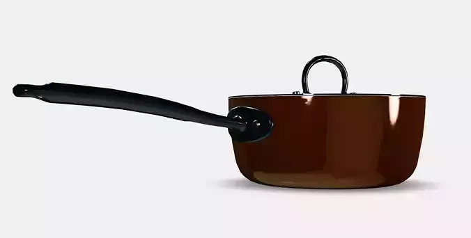 FINMAT saucepan with lid Low-poly 3D model