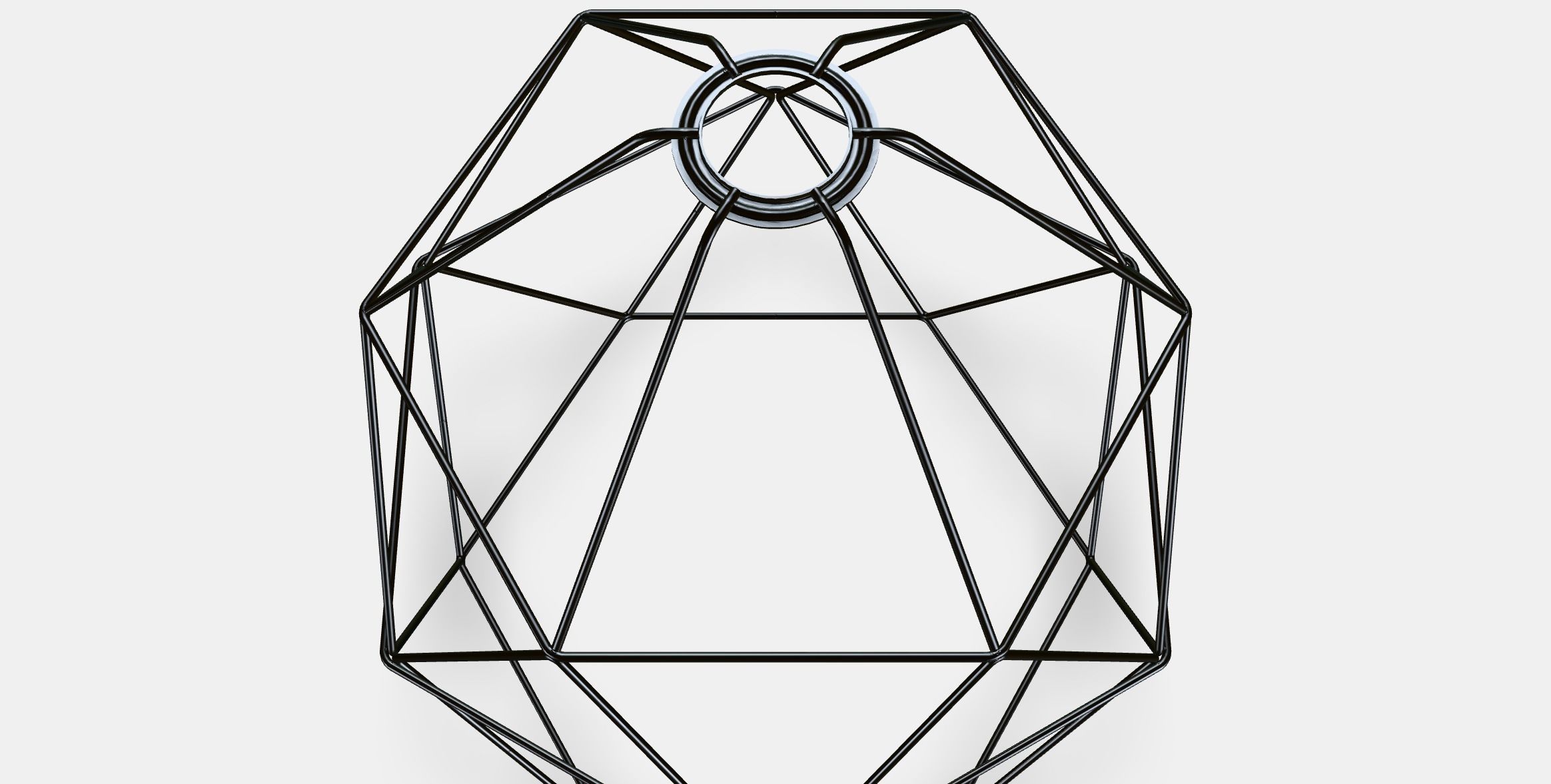 BRUNSTA pendant lampshade Low-poly 3D model_4