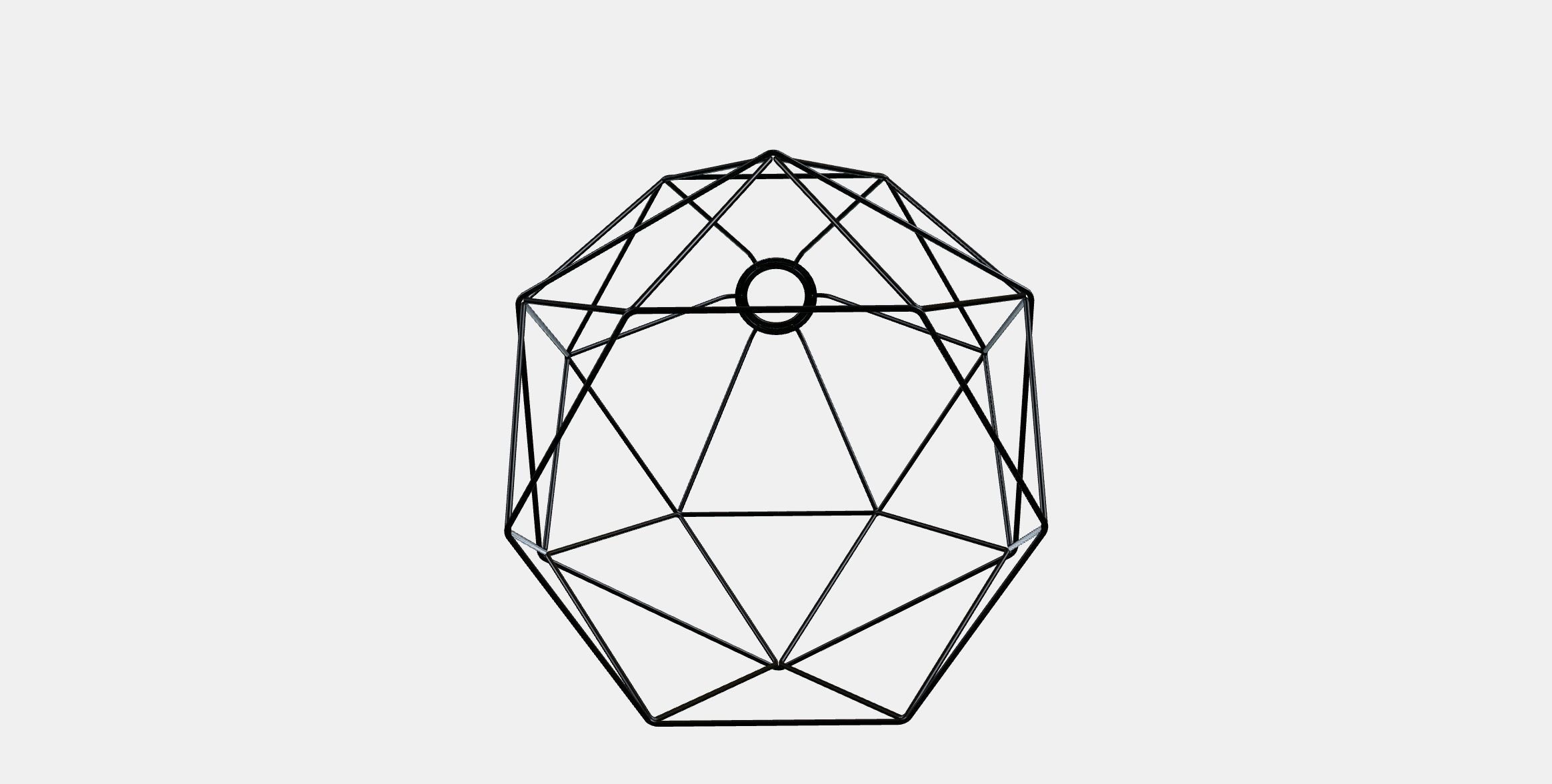 BRUNSTA pendant lampshade Low-poly 3D model_6